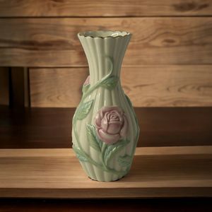 Lenox Sentimental Rose Bud Vase Hand Painted Ivory Fine China 5.75" 24k Gold Rim
